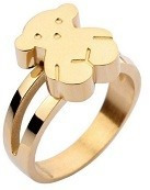 Anillo Ositous Acero Baño Oro 18k Traido En Usa