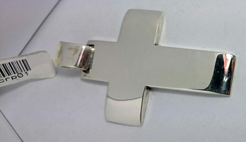 Imagen 2 de 7 de Cadena Forcet Y Cruz Bombe Maciza 4mm 70cm Hombre Plata 925