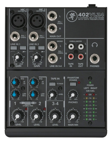 Mackie Mixer Grabacion Vivo 402-vlz4 4canalesaudio Cuo