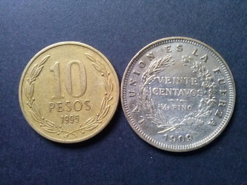 Bolivia 20 Centavos 1909 Plata