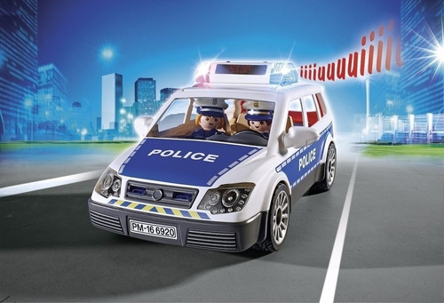 Imagen 2 de 8 de Playmobil Coche Policia Con Luces 6920 City Action Educando