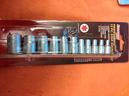Juego Tubos Estrella Torx 1/4 3/8 11 Pzs Eurotech Zona Norte