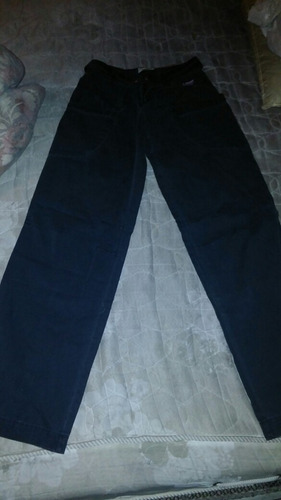 47 Street: Pantalón De Gabardina Negro Talle Xs , Nuevo