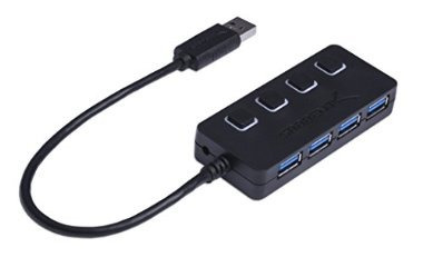Sabrent De 4 Puertos Usb 3.0 Hub Con Interruptores De Alimen