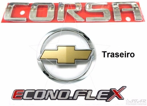 Emblemas Corsa Sedan Econoflex + Mala - 2008 À 2012