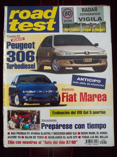 Road Test 86 12/97 Peugeot 306 Turbo Diesel Fiat Marea