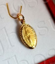 Medalla Milagrosa Oro 18kts. 1.3grs. Jhosua Oro Amarillo