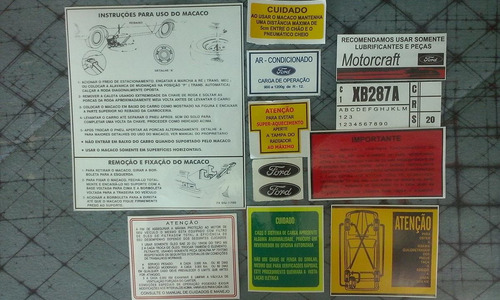 Kit De Adesivos Para Ford Maverick V8-302 Tampa Valvulas