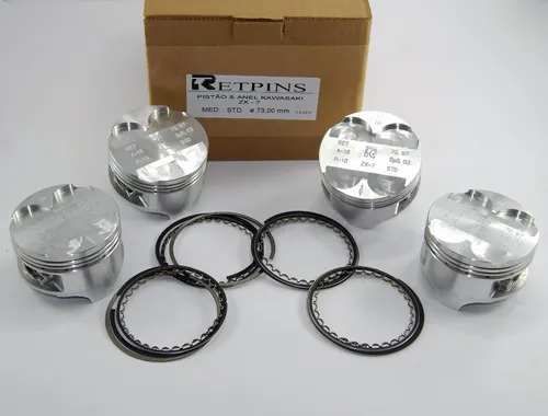 Kit 4 Pistão Com Anel Kawasaki 750 Zx 7 Std - 1996 / 2003 Kit 4 Pistão Com Anel Kawasaki 750 Zx 7 Std - 1996 / 2003