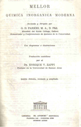 Quimica Inorganica Moderna - Mellor - El Ateneo