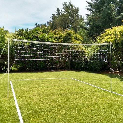 Cancha Futbol Tenis Voley Completa 6x3m Red Parantes Lineas - Resiste Lluvia Sol - Apto Cesped Arena