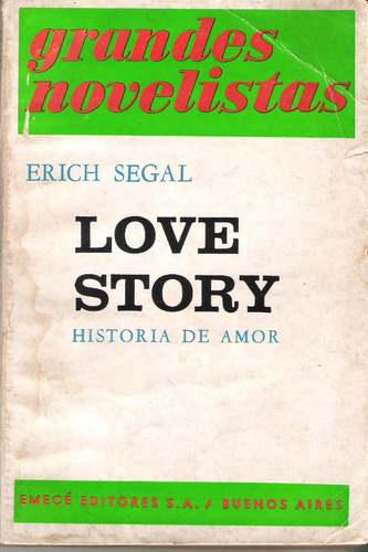 Love Story Historia De Amor De Erich Segal