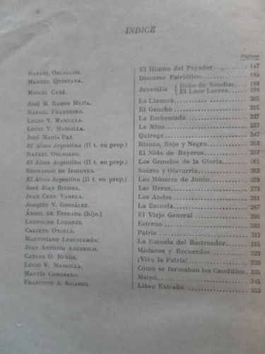 Lecturas Argentinas.1909 Para Escuelas De La República.