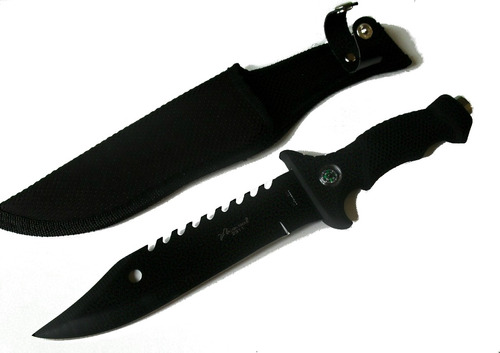 Cuchillo Tactico Militar Brujula + Funda De Obsequio ! A2311