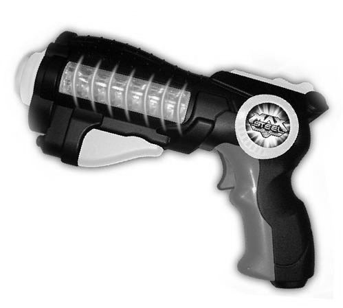 Pistola De Juguete Turbo Blaster Con Luces Max Steel A Pilas