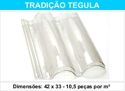 Telha Tradição Tegula Pet Transparente