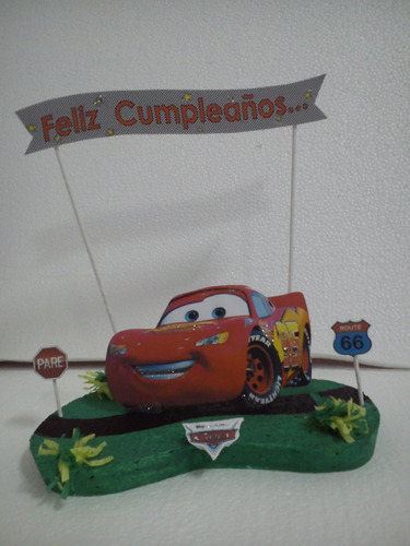 Adorno De Torta Basico De Cars  O Del Personaje Que Sea