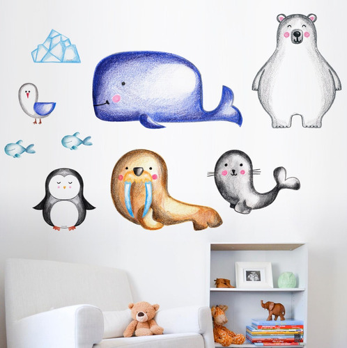 Linda Wall Ballena Adhesivos Decorativo Animales Infantiles