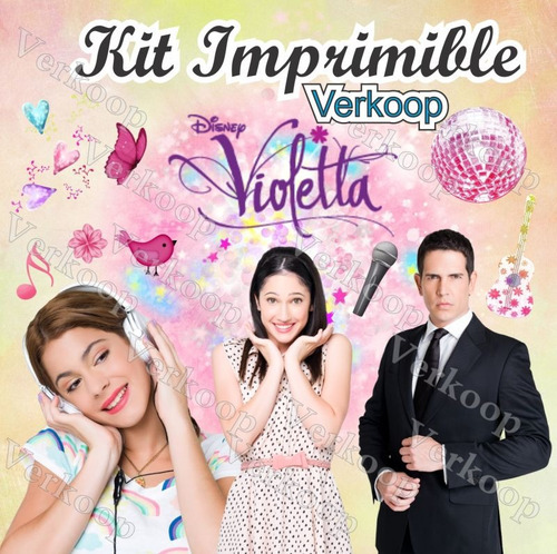 Kit Imprimible Violetta De Disney Marcos Frames Tarjetas