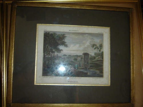 Grabado Bloemen Paysage