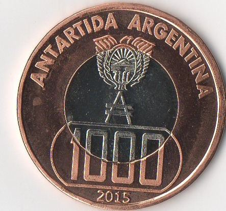 Antartida Argentina- Serie 4 Monedas -prueba-sin Circular