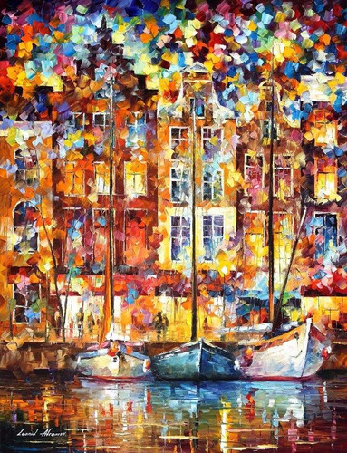 Poster Foto Hd Leonid Afremov 50cmx70cm Obra The 3 Friends