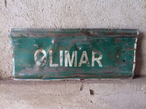 Cartel De Chapa De Calle Olimar