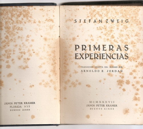 Primeras Experiencias - Zweig - Kramer