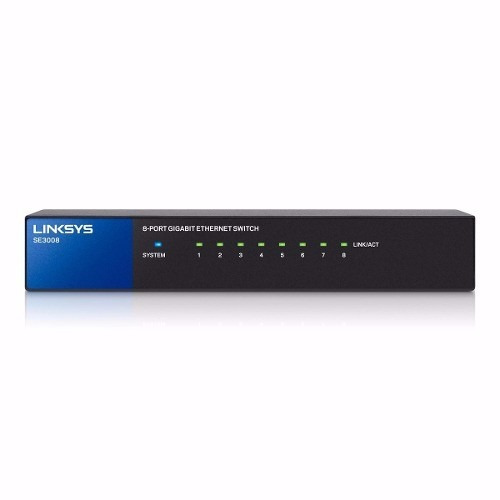 Imagen 1 de 5 de Switch 8 Puertos Linksys Se3008 Gigabit 10/100/1000 Ethernet