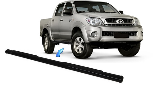 Estribo Tubular Oblongo Preto Hilux Dupla Ano 2005 2015