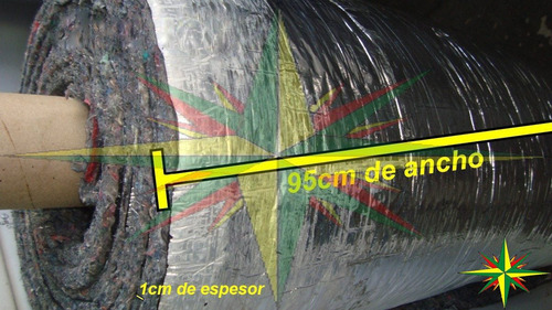 Imagen 2 de 4 de Fieltro Aislante Antiruido Termico Aluminio Para Autos ( Precio X Metro )