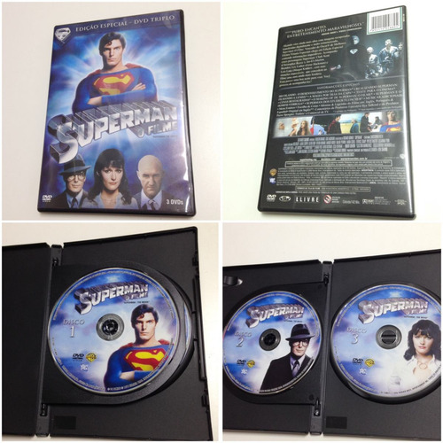Imagem 2 de 10 de Combo Box Dvd Superman Superhomem - 5 Dvds + Lata Exclusiva