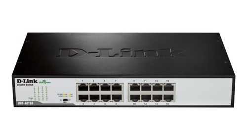 Switch D-link No Administrable 16 Ports 10/100/1000 Rackeabl