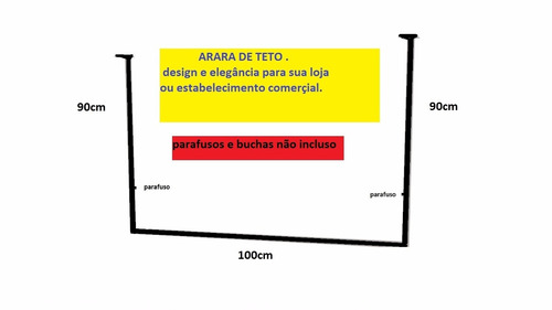 Kit 10 Pçs.arara/expositor   De Teto Para Lojas(artesanal).