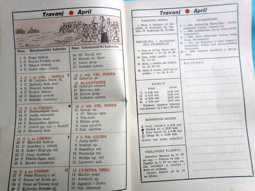 Dánica 1964 - Pucki Kalendar Zagreb 1964