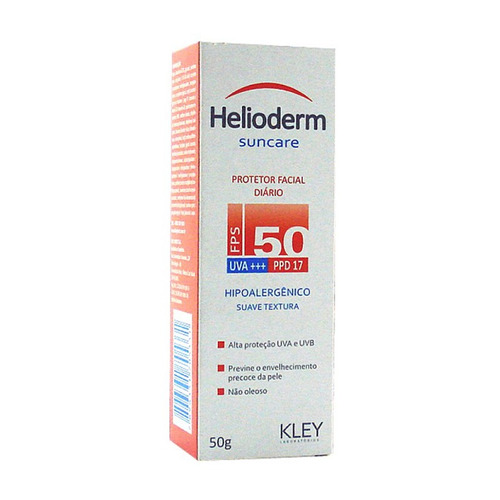 Protetor Solar Helioderm Rosto Fps 50 Com 50 Gramas