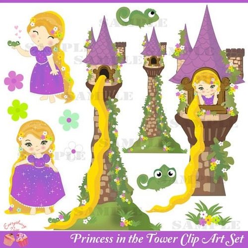 Kit Imprimible Enredados Rapunzel Imagenes Clipart Cod979