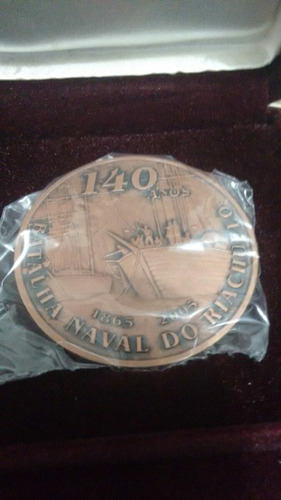 Medalha Bronze Comem. 140 Anos Batalha Naval Do Riachuelo