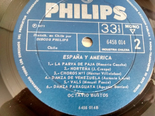 Vinilo Lp De Octavio Bustos - España Y America (u47