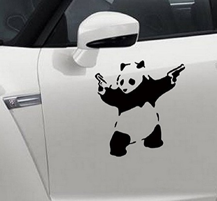 Calcomania Sticker Para Carro Mafia Panda Diseño Original