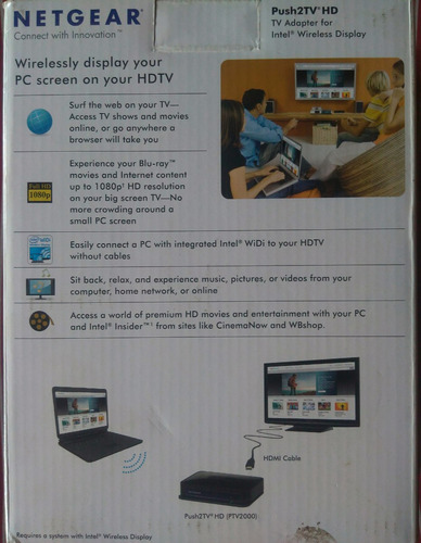 Netgear Push2tv Hd Ptv2000 Adapter For Wireless Display