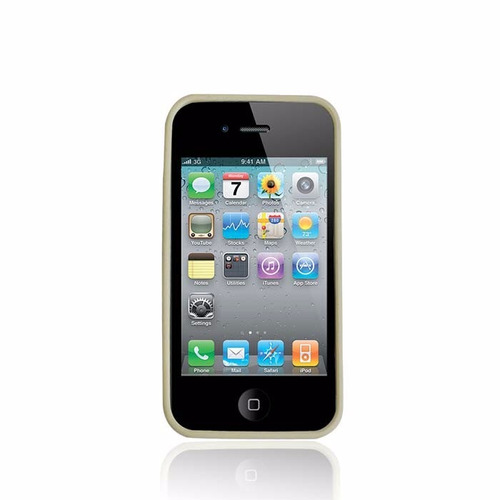 Capa Bumper Para iPhone 4g/4s Em Plástico Ca04 Br/creme Unik
