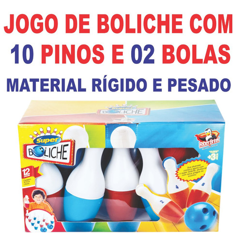 Kit Jogo De Boliche + Trave Gol C/ 02 Traves +  Balde100 Pçs