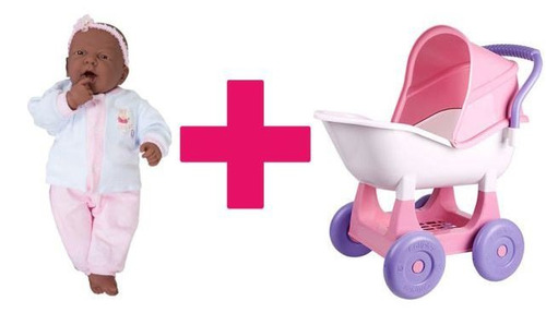 Kit Boneca Ninos Negra + Carrinho Ninos Super Oferta !!!