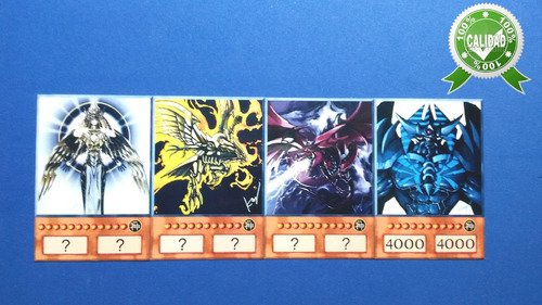 Yugioh Oferta Lote Dioses Egipcios Legales X4 Version Anime