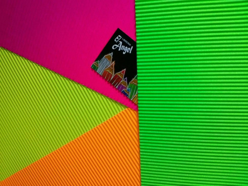Cartón Microcorrugado Fluo 50x70 Plancha Corrugado Color