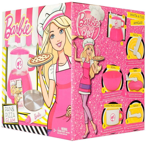 Imagen 1 de 4 de Panepizza Glam Barbie Chef Faydi 