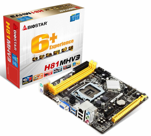 Tarjeta Madre Intel Motherboard 1150 Biostar H81mhv3 Ddr4 \r