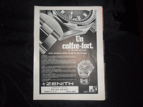 Zenith Defy Elias Arazi Reloj Coffre-fort Publicidad