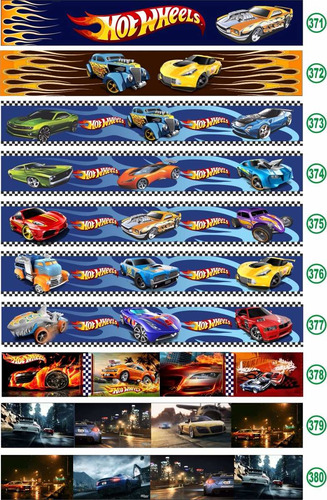 04 Faixas Border Adesivo Parede Hot Wheels Carros Tunados